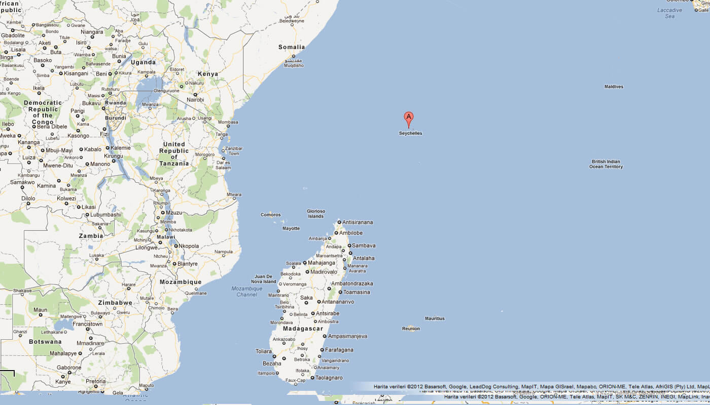 Carte de Seychelles afrique
